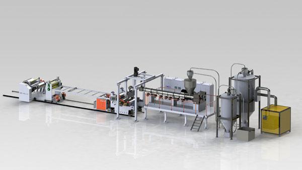 Three Layer PP PS And PET Sheet Extrusion Equipment 800 - 1500mm Width 3